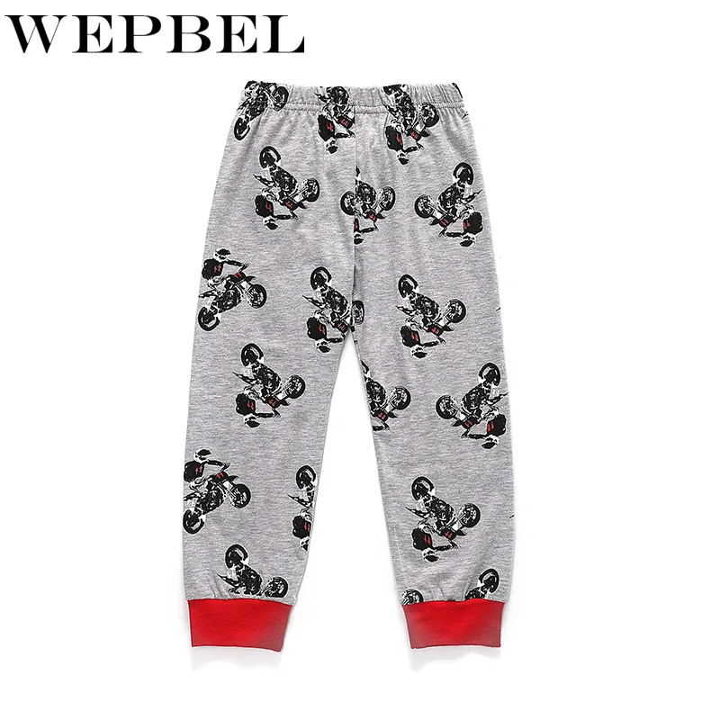 WEPBEL/Пижама для мальчиков Хлопковая пижама с длинными рукавами для маленьких детей