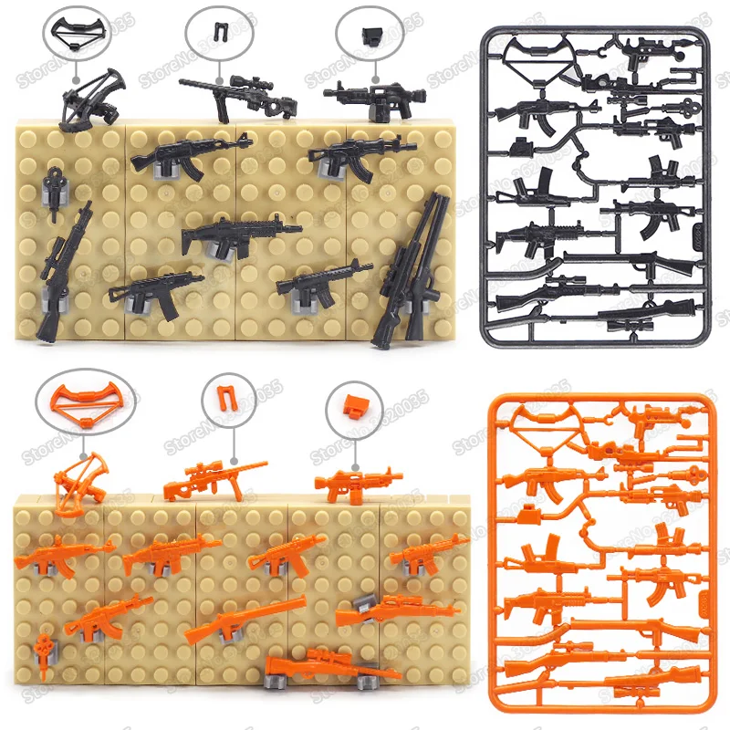 

Legoinglys Military Weapons Building Blocks Assembly Army Arrow Gun Diy ww2 Figures Equipped Pubg Model Moc Child Christmas Toys