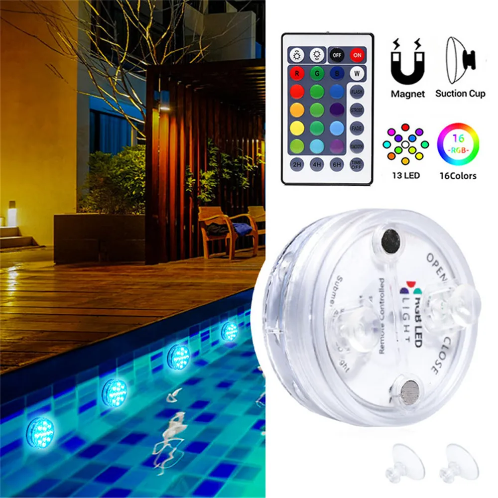thumbnail: DeeprBlu Drijvende Hot Tub Verlichting - Kleurveranderende LED Lampen - Oplaadbaar & Waterdicht IP68