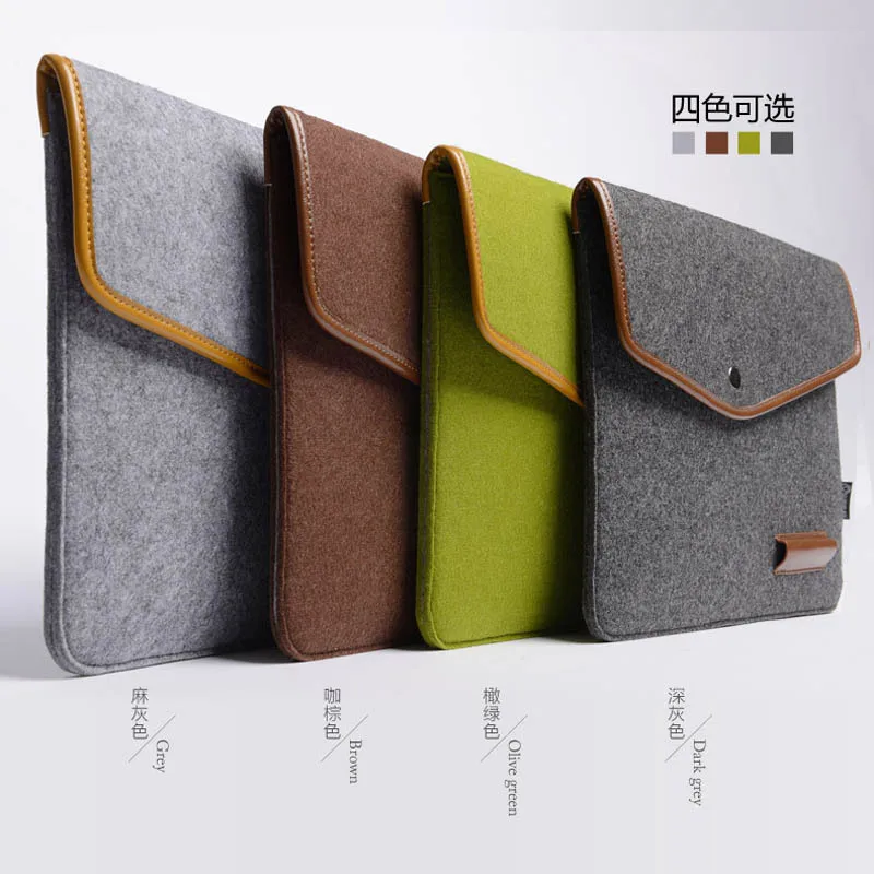 

Briefcase men computer bags women 11 13 15 inch liner package minimalism Unisex Felt laptop bag fashion file package