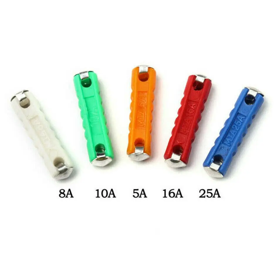 

200Pcs Ceramic Torpedo Fuses 5/8/10/16/25AMP Assorted Kit with Case