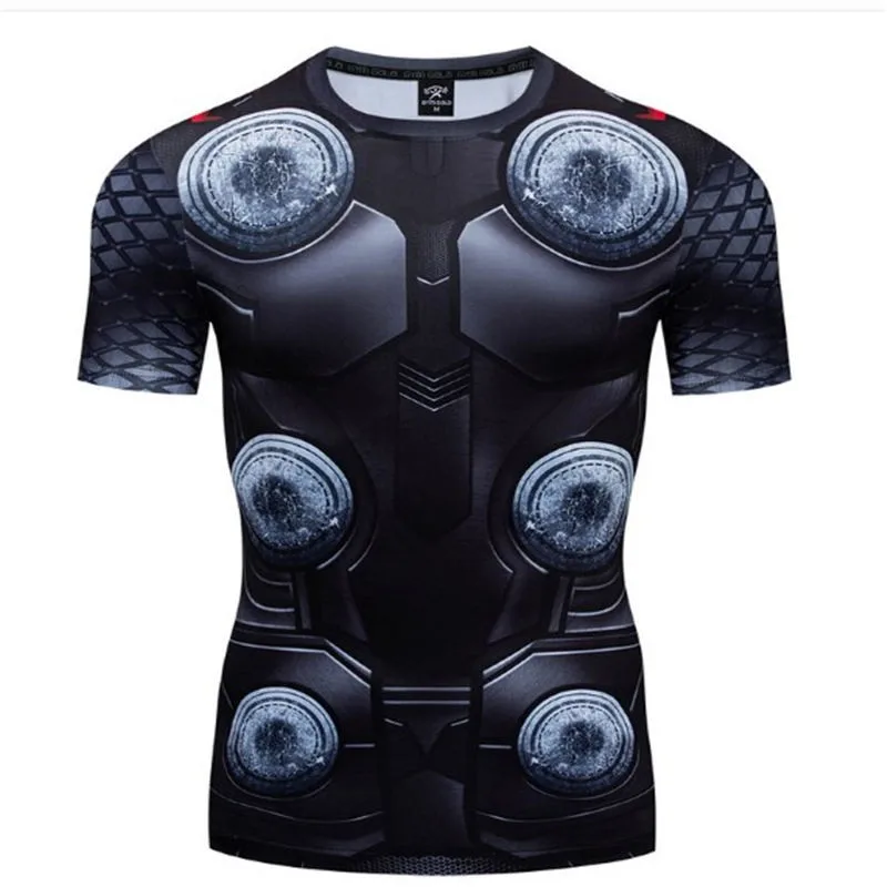 

Thor 2019 Hot Sale Fitness Compression Shirt Men Bodybuilding short Sleeve 3D Print Avengers 3 Infinity War T Shirt Tops