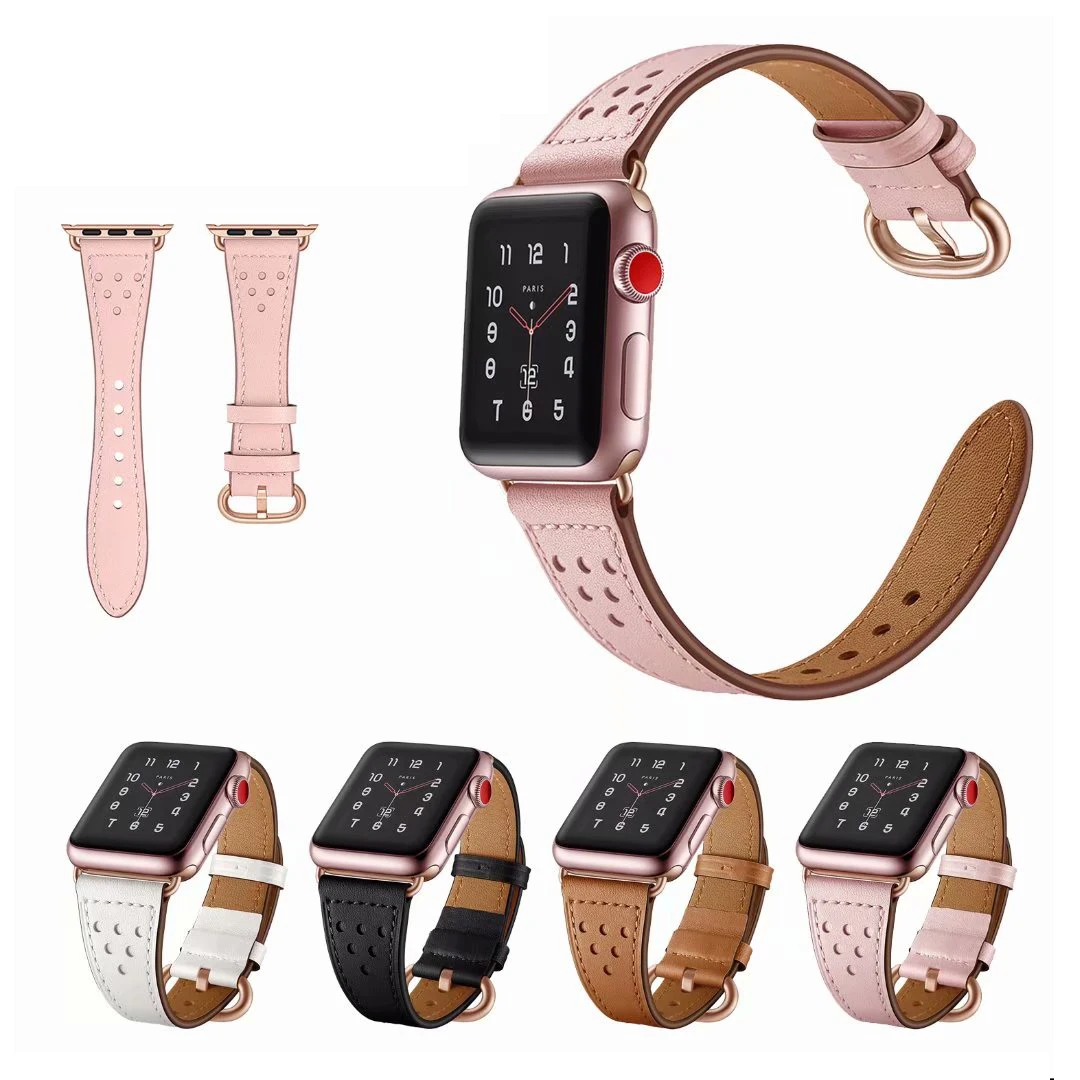

promotion Genuine leather loop For Apple Watch band 38mm 40mm buckle bracelet Strap for iWatch Series 4 3 2 1 watchbandseries 5
