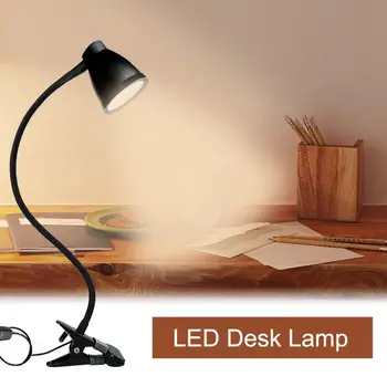 

Bedroom Flexible Gooseneck Fill In Home Eye Protection LED Desk Lamp Table Night Reading Clip On Children Learning Living Room