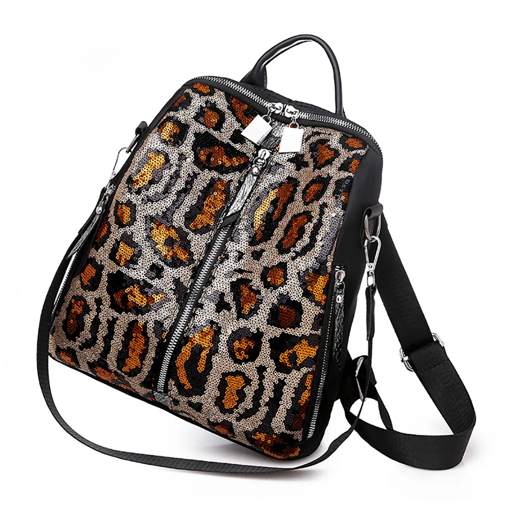 Женский модный рюкзак с блестками, водонепроницаемая сумка, противоугонная, для отдыха, ткань Оксфорд, простые универсальные маленький дорожный рюкзак