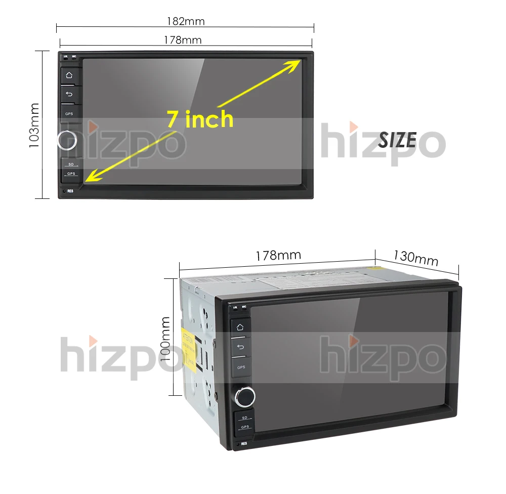  IPS OCTA Core Android 10.0 Double 2 Din 4G RAM 64G ROM Car Multimedia NON DVD Player with Bluetooth