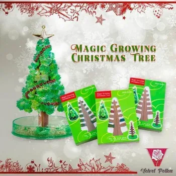 

Magic Growing Christmas Tree Paper Tree Blossom Santa Claus Mini Christmas Decoration for New Year Gifts Kids Desktop Toys Home