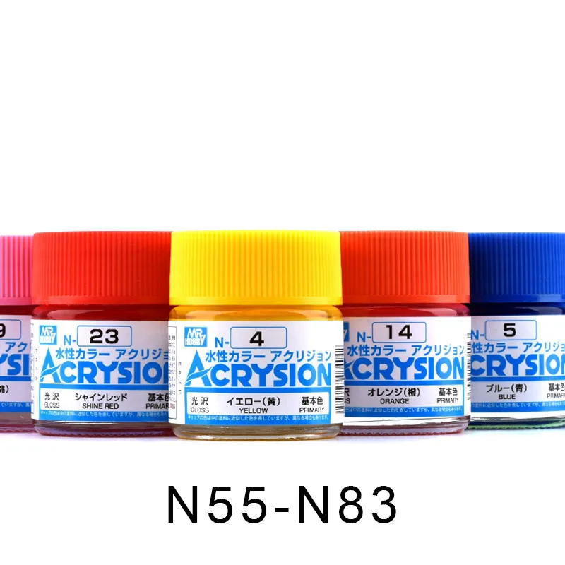 

10ML Acrysion N55-N83 Water Base Acrylic Color Paint Pigment DIY Plastic Doll Plane Military Model Kit Coloring Building Tool