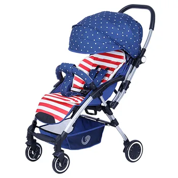 

655 Stroller Baby Stroller Baby Trolley Portable Wheel Shock Absorbers with Peng Headband Mosquito Nets with Cotton Cushion