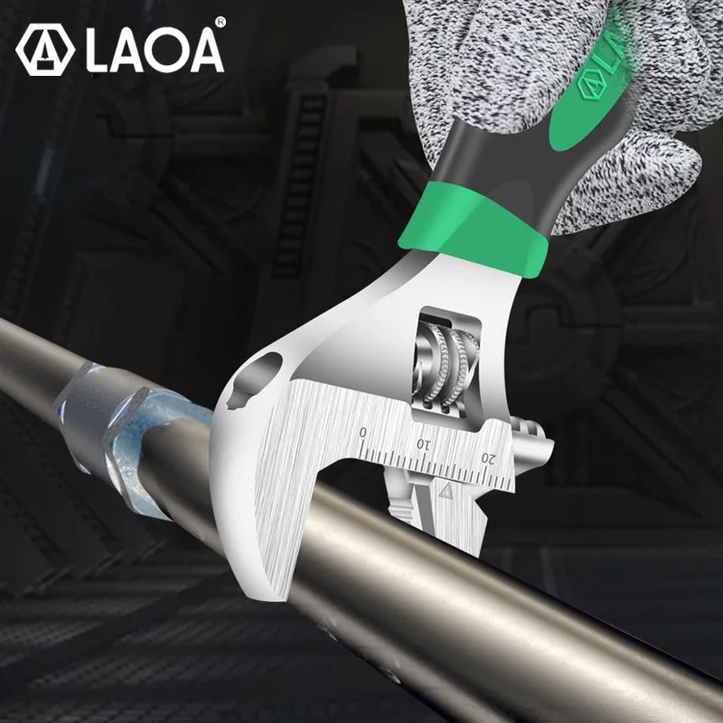 

LAOA Short Shank Wrench Multi-function Adjustable Spanner Narrow Space Mini Wrench