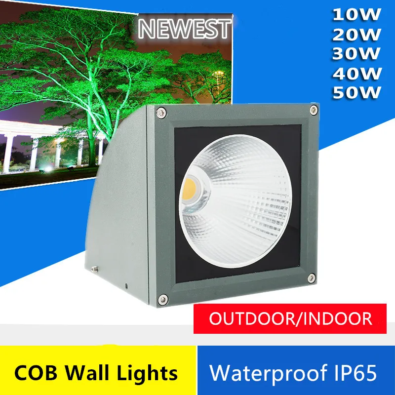 IP65 LED Outdoor Waterproof Wall Lamp 10W 20W 30W 40W Modern Simple Porch Garden Gate Patio Balcony Wall Light Warm Cold White