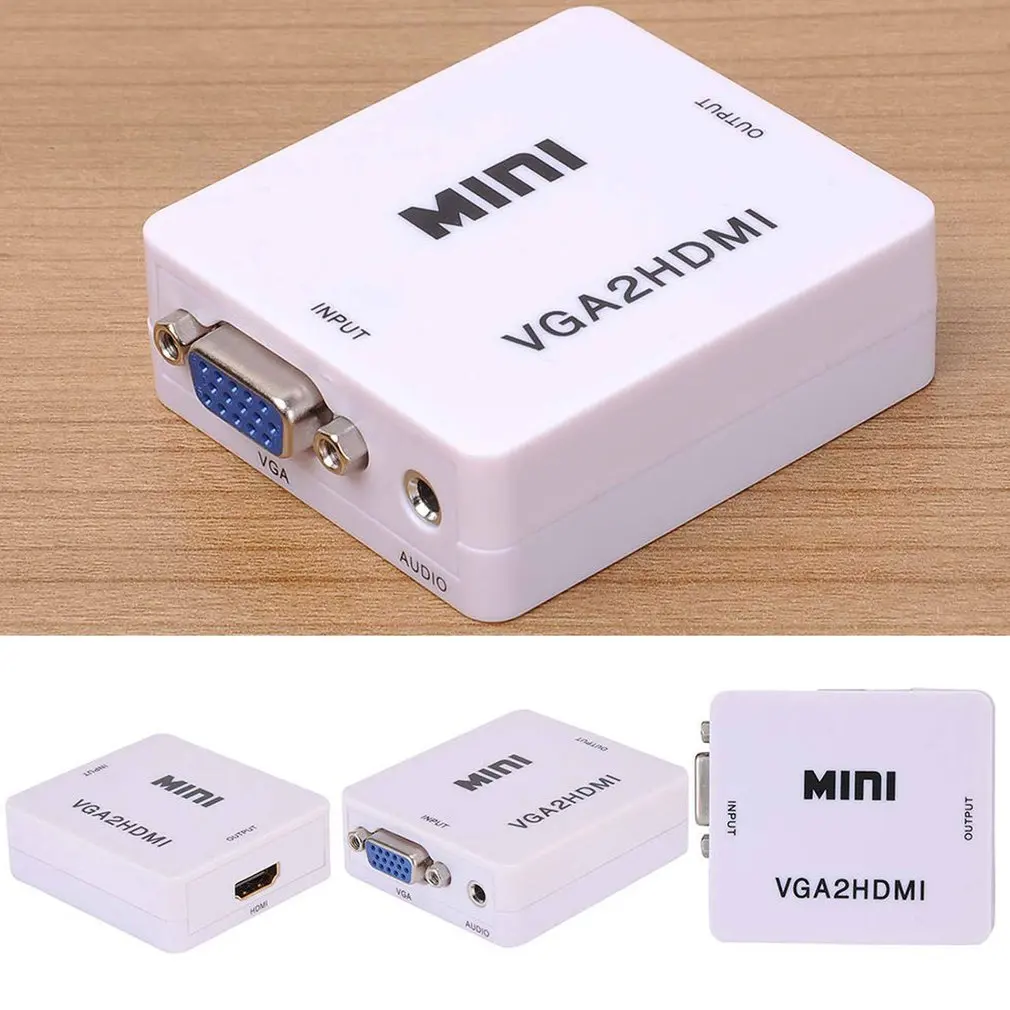 VGA2HDMI женский мини VGA в HDMI Full HD 1080P видео адаптер конвертер коробка с аудио мощность для ПК проектор ноутбук ТВ