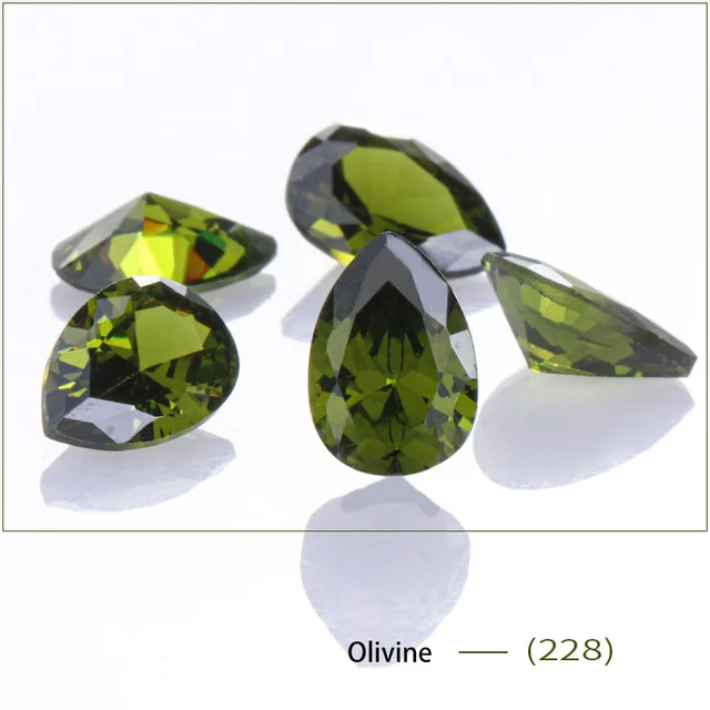 20 Pcs Multi Size AAAAA Zircon Natural Gemstone High Quality Jewelry Zirconia for Earring Necklace Making Accessories for Women Olivine