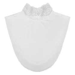 Women Detachable Solid Color Fake Collar Lace Ruffle Ladies Style Turtleneck Half Tops Neck Cover Warmer Clothing Accessories