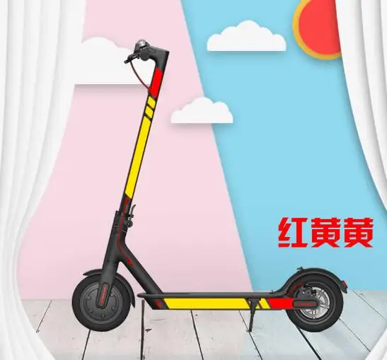4 Светоотражающие Стильные наклейки для Xiaomi Mijia M365, Электрический скутер, скейтборд, Электрический скутер, аксессуары для скутера - Цвет: 4