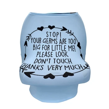 

Baby Nursing Cover,Baby Car Seat Canopy,No Contact Sign Infant Stroller Cover Breastfeeding Cover,Baby Shower Gift(Blue)