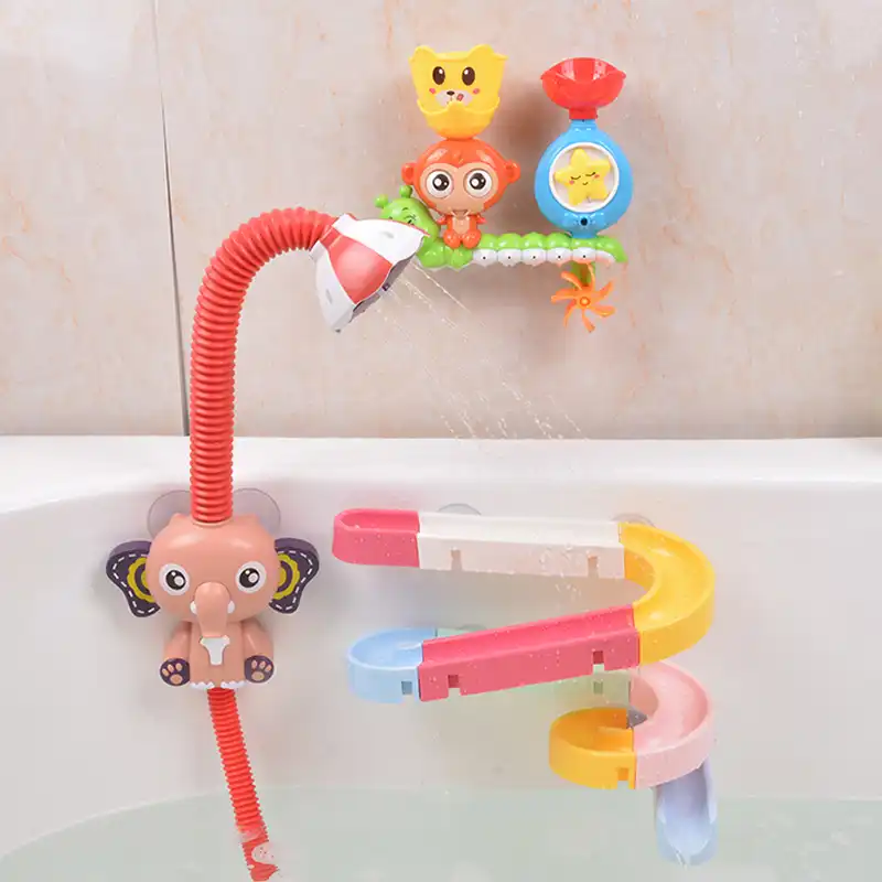 Nouveau Bricolage Bebe Bain Jouets Mur Ventouse Marbre Course Piste Salle De Bain Baignoire Enfants Singe Jouer Jeux D Eau Ensemble De Jouets Pour Les Enfants Aliexpress