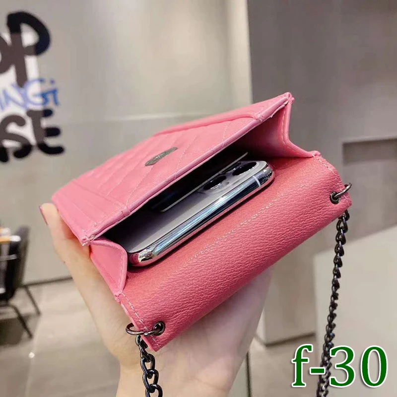 

F30 CC Luxury Brand Retro Square Handbag Universal 6.7inch For Iphone 11 12 Pro Max Phone Bag Card Wallet Purse Crossbody Pouch