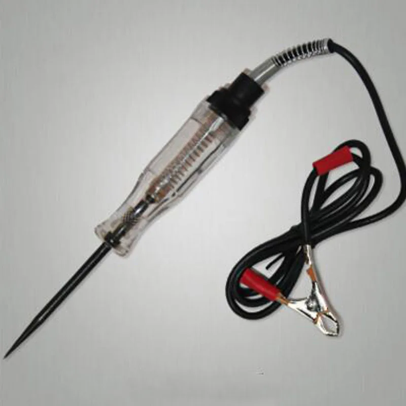 Черный DC 6V 12V 24V контрольная лампа электрическая контурная ручка тестера напряжения инструмент для авто автомобиля тест карандаш прочный