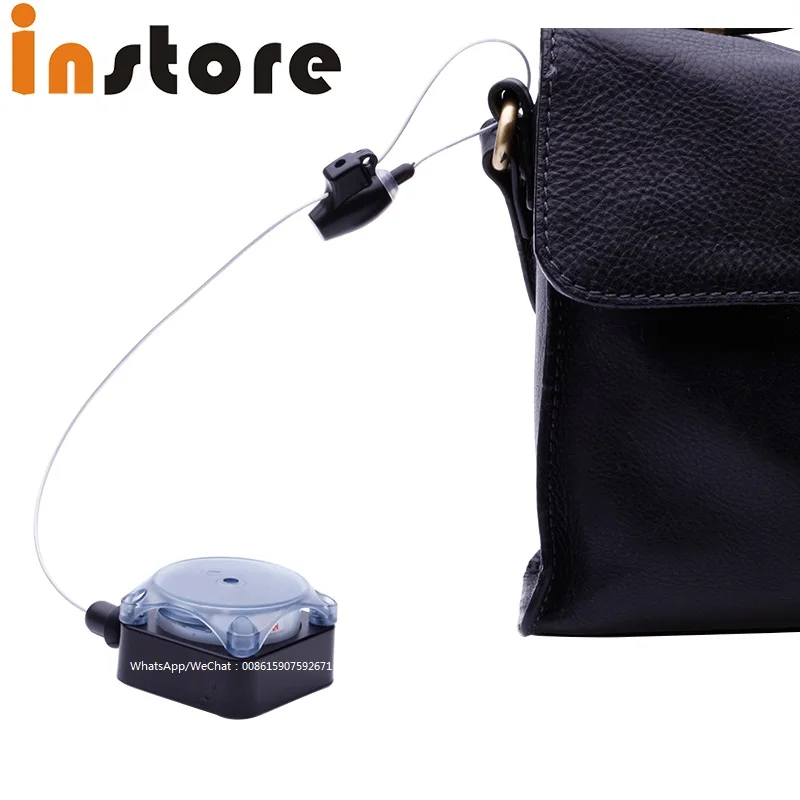 10 Pcs Retractable Steel Cable Alarm Pull Box Telescopic Security Wire For Shopping Mall Bag Shoes Hats Multi-Function Anti-Lost