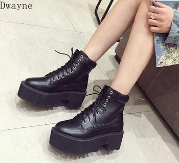 

2019 new muffin thick with casual straps waterproof platform boots women