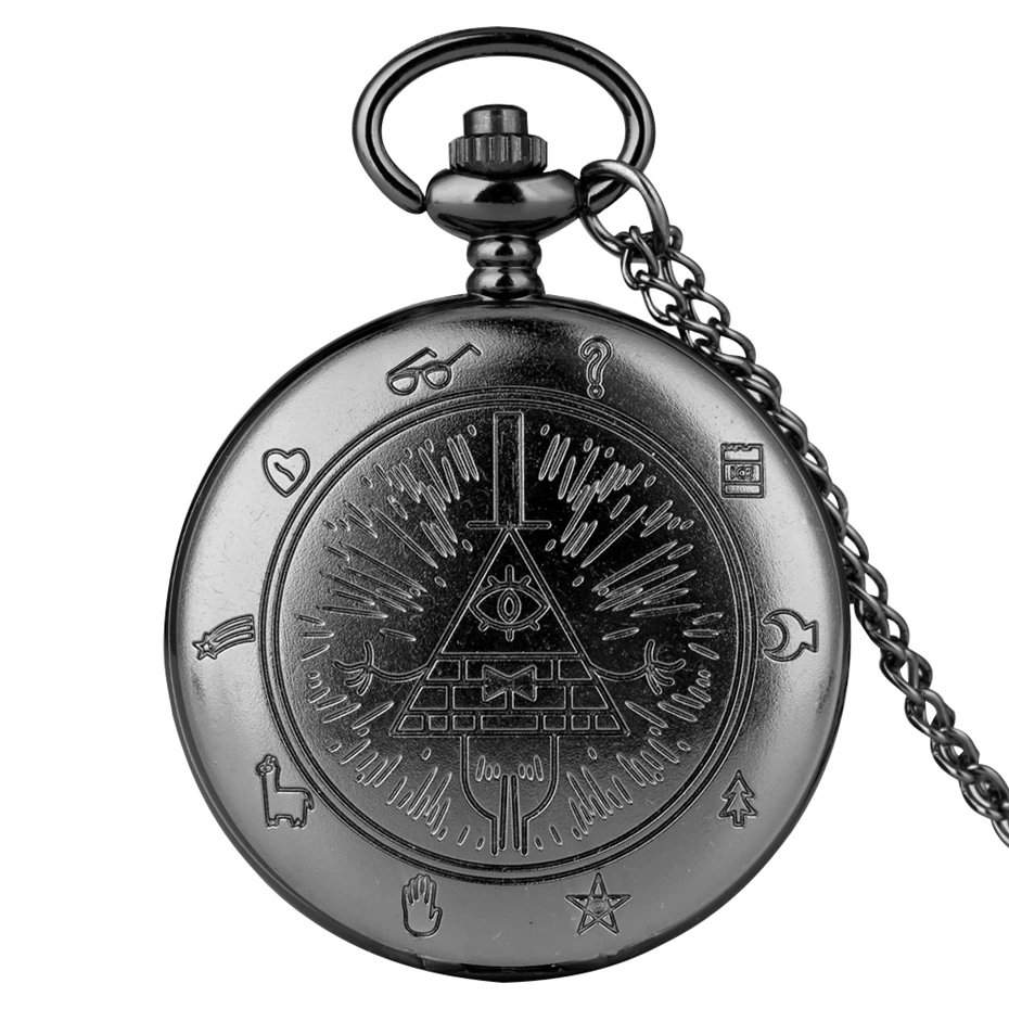 Кварцевые карманные часы Eye of Providence странные городские треугольные Devil подвеска