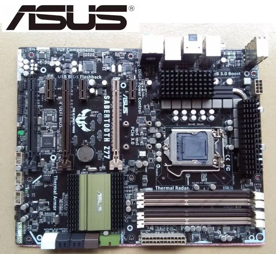 ASUS TUF SaberTooth Z77 оригинальная материнская плата DDR3 LGA 1155 32 ГБ для I3 I5 I7 USB2.0 USB3.0