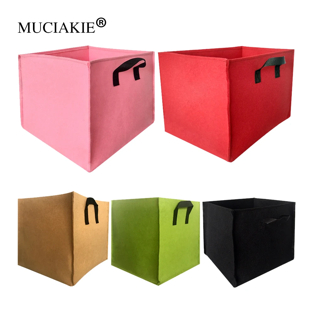 MUCIAKIE 2/4/7/10Gallon Garden Grow Square Planting Bag Plant Container Pouch With Handles Garden Seedlings  Cultivation Bag