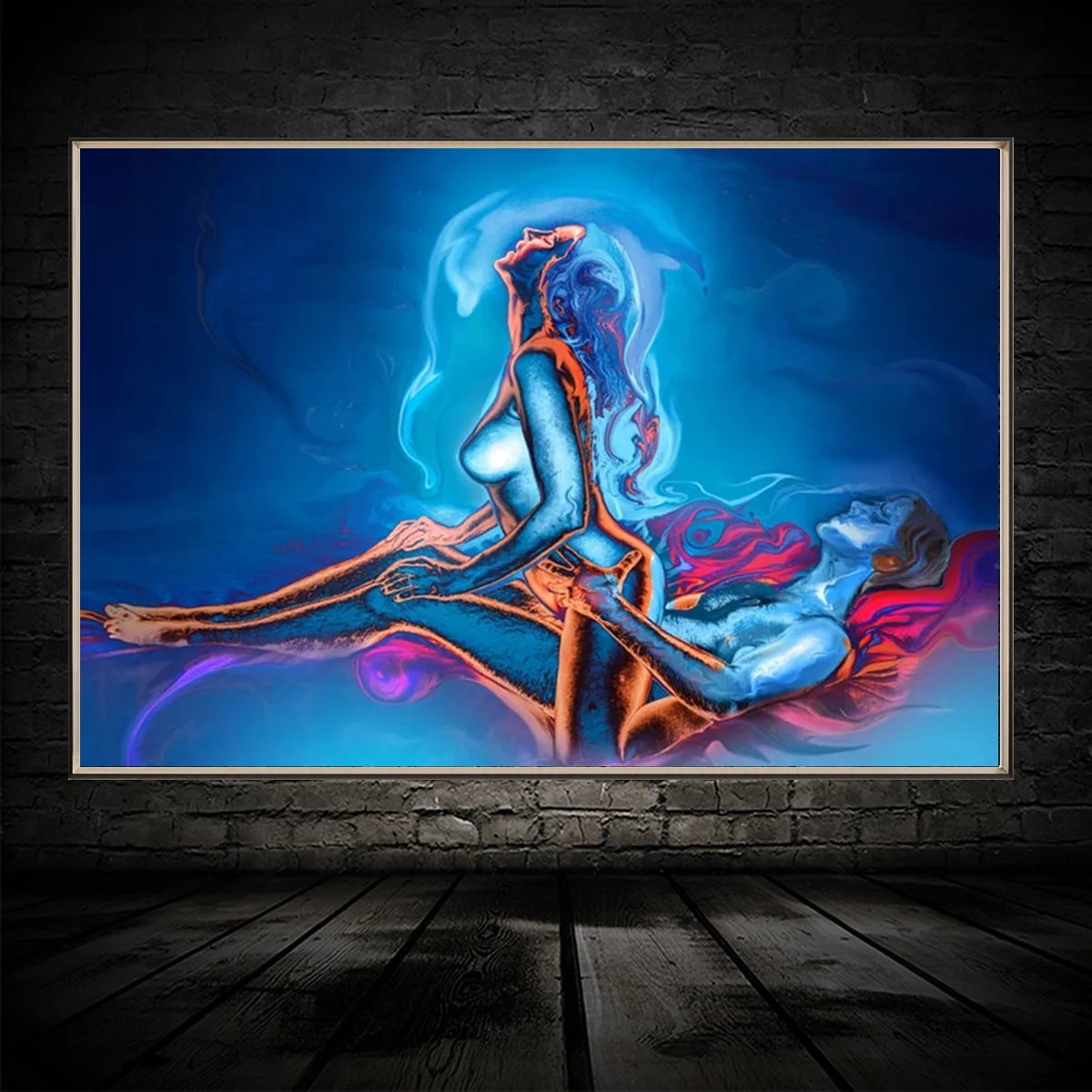 Картина с изображением человеческого тела любовь современное искусство для дома