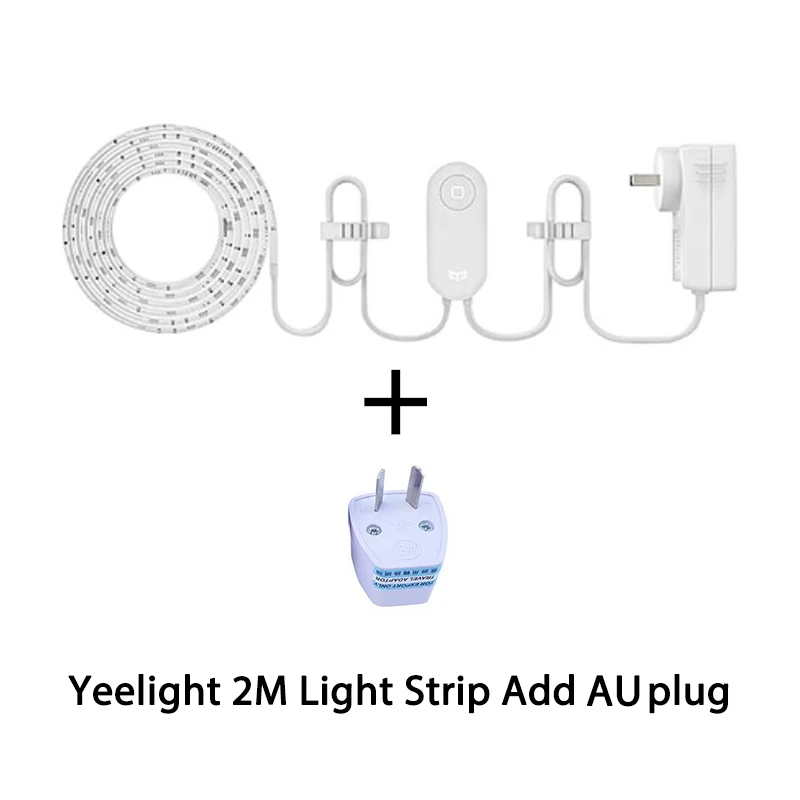 1pcs add AU Plug Yee светильник RGB светодиодный 2 м умный светильник-полоса умный дом для Mi Home приложение WiFi работает с Alexa Google Home Assistant 16 миллионов красочных - Комплект: 1pcs add AU Plug