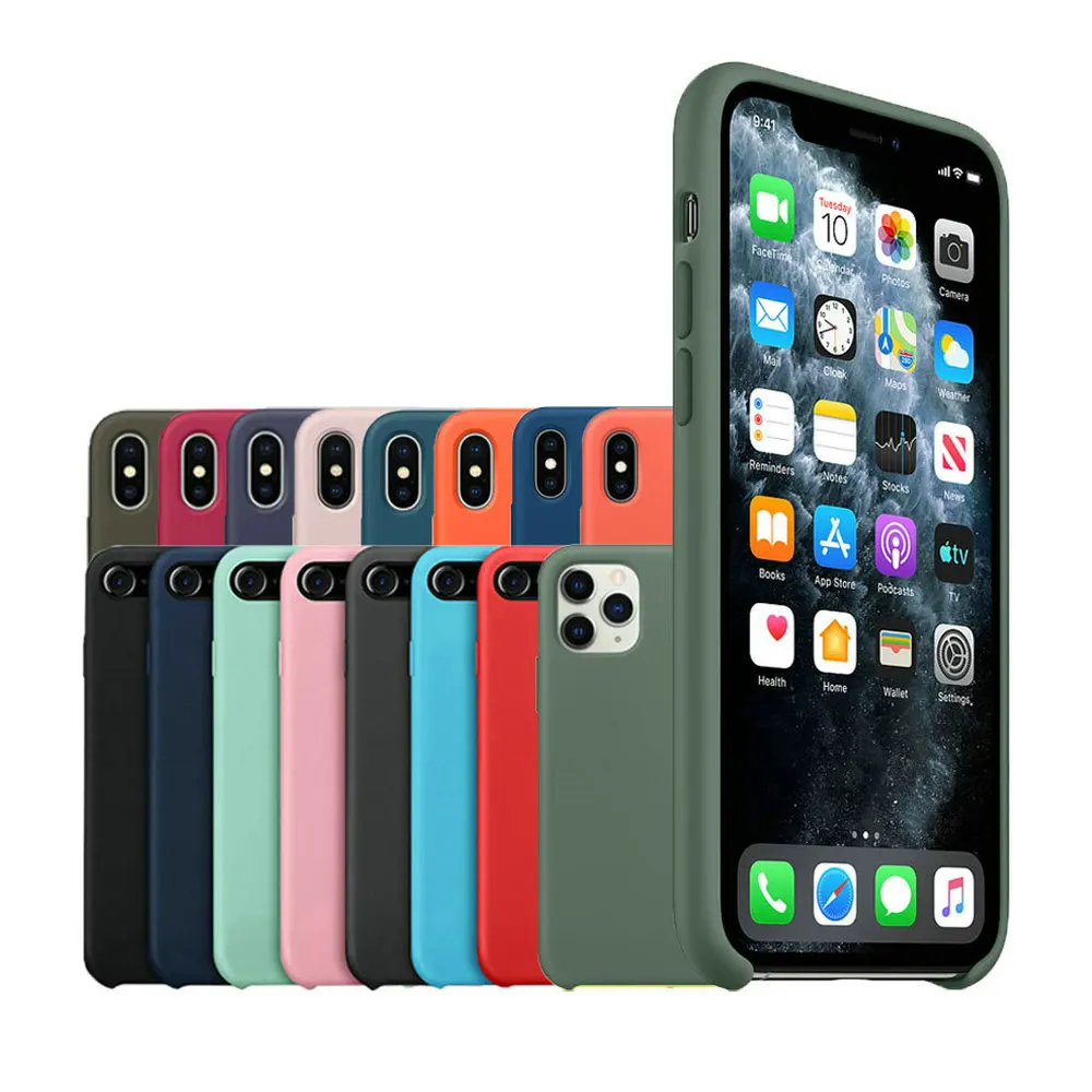 Силиконовый чехол для Apple iPhone 7 8 6 6S Plus чехол для телефона для iPhone X Xs 11 Pro Max XR 5S SE чехол с коробкой