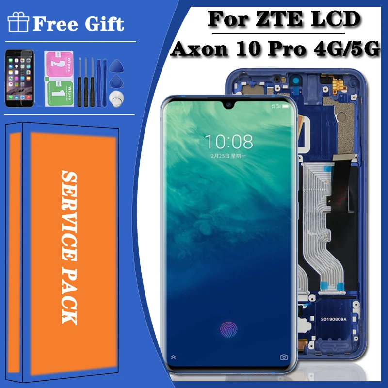 100% Оригинальный 6 47 &quotдля ZTE Axon 10 Pro 4G/5G ЖК-дисплей сенсорный экран дигитайзер