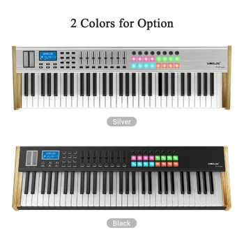 Online WORLDE P-61 Pro Controller LCD Display Mit 61 Semi-gewichteten Tasten 16 RGB Backlit Trigger Pads 61-Key USB MIDI Tastatur