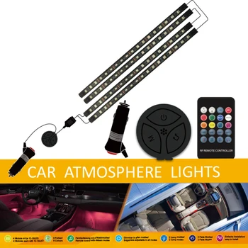 

Car Interior Atmosphere LED RGB Strip Light Dash Floor Foot RGB Strip Decorative Light Music Smart APP Car Bluetooth Car Light