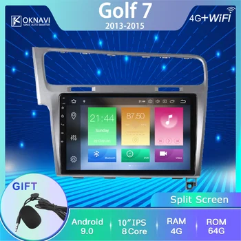 

OKNAVI 10" No 2 Din Car Radio GPS Navigation for Volkswagen VW Golf 7 2013 2014 2015 Android 9.0 Support Steering Wheel & Canbus