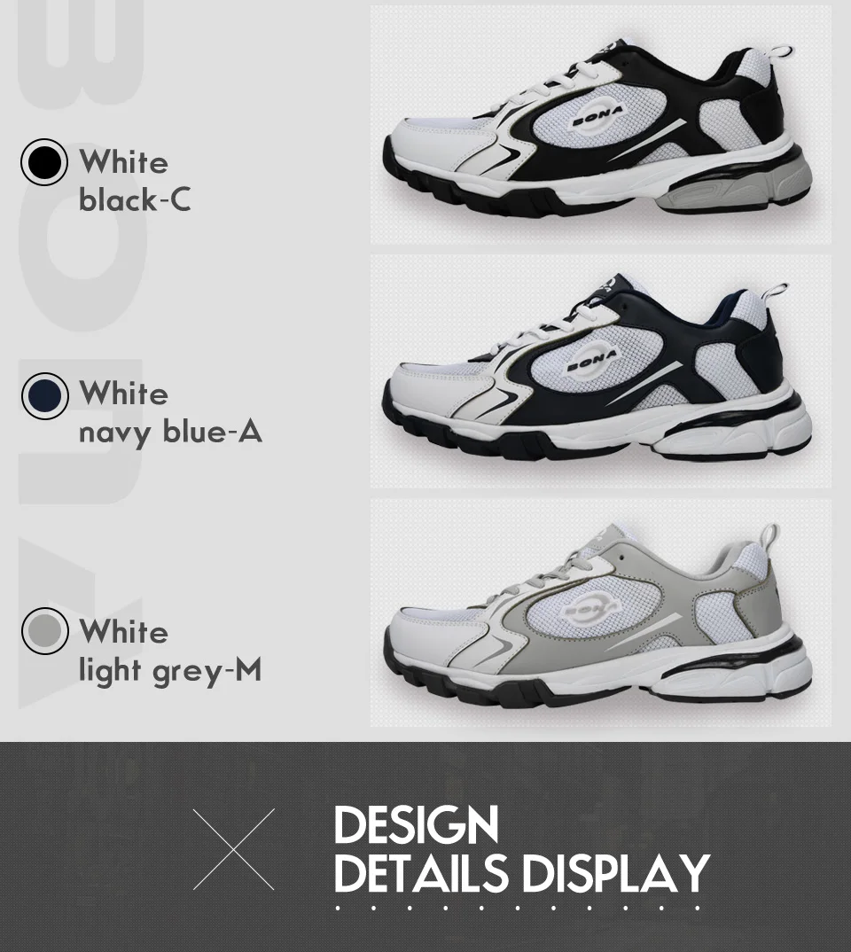 BONA/ новые дизайнерские Популярные кроссовки мужские Нескользящие спортивные туфли для бега из коровьей кожи мужские уличные тренировочные туфли