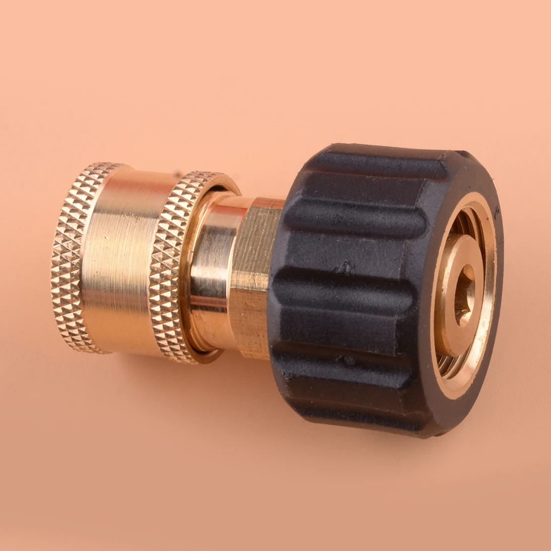 

Metal Pressure Washer M22 Male to 1/4 Quick Release Connector Plug Adapter Good Fitting 300°F