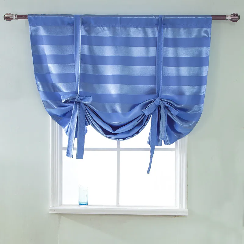 Color 1 ICECUR горизонтальные полосы короткие шторы для кухни современные римские шторы для гостиной глухое окно mordern занавес - Цвет: Color 1