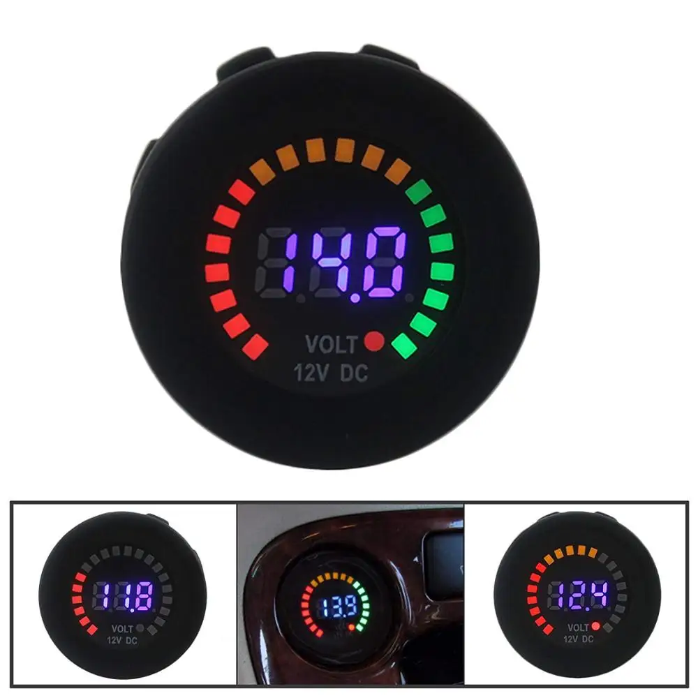 

DC 12V Car and motorcycle waterproof blue LED digital display voltmeter switchboard voltage VOLT meter specification