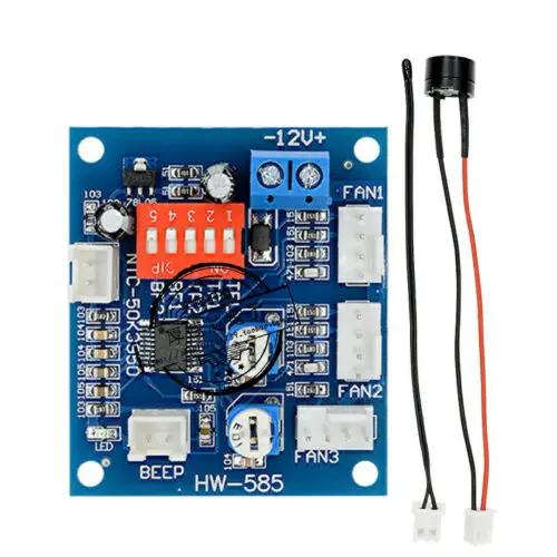 

10pcs 12V PWM PC CPU Fan Temperature Control Speed Controller Module High-Temp Alarm