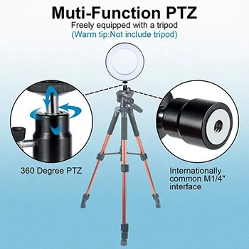

6inch Camera light Ring Light W/Tripod Stand Dimmable Selfie RingLight