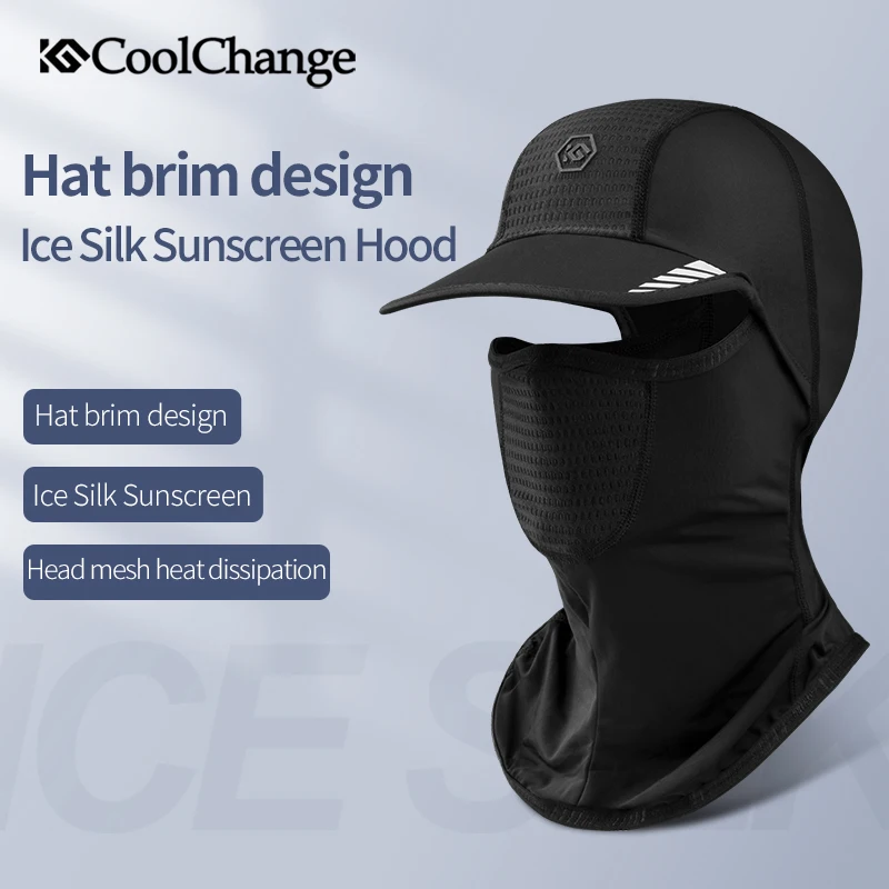 CoolChange Ice Fabric Breathable Summer Cycling Face Mask Road MTB Bike balaclava Sport Helmet Lining Hat Bicycle Scarf Protect |