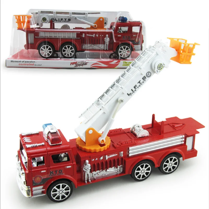 

New children's inertia toy cognition model large simulation fire fighting ladder car