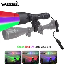VastFire тактический зеленый/красный/УФ наружный охотничий фонарик кровотслежыватель свиной Тактический дистанционный переключатель давления Скаут оружие Свет