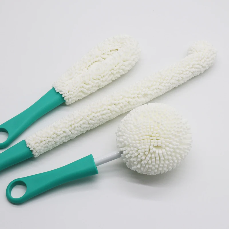 3Pcs/Lot Wine Bottle Cleaning Brush Sponge Foam Wine Decanter Stemware Glass Water Cup Washing Brush Home Clean Tools 3 Color