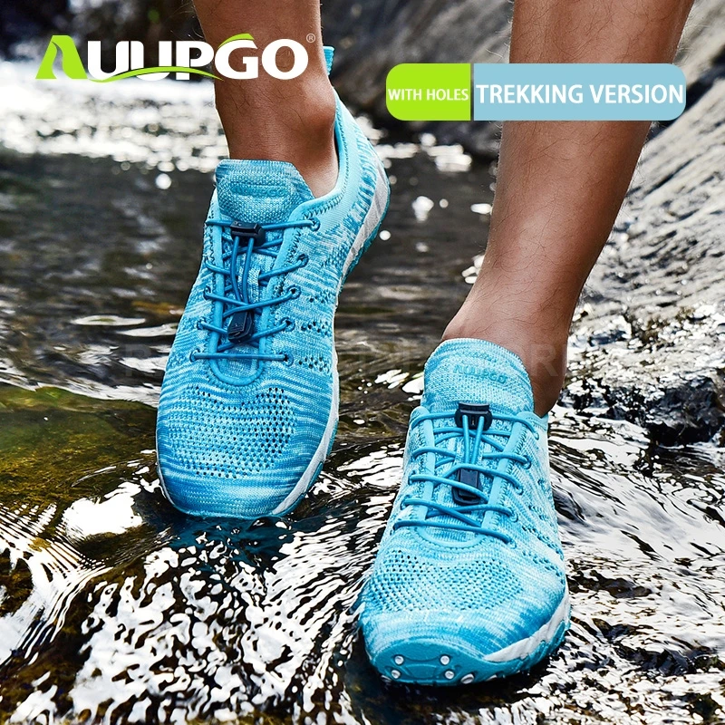Auupgo N Мужская дышащая Треккинговая обувь, уличные спортивные кроссовки, походная обувь унисекс, уличные треккинговые сандалии, мужские горные ботинки - Цвет: Hulan Trekking