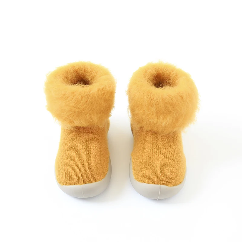 Обувь для малышей; обувь для маленьких девочек; зимняя обувь для малышей; обувь для маленьких девочек; обувь для малышей с мягкой подошвой; теплая резиновая подошва - Цвет: Yellow