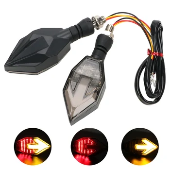 

LEEPEE 2pcs 12V Motorcycle Side Car Auto Light LED Signal Lamp Arrow Shape Moto AccessoriesMotorcycle Turn Signal Indicators
