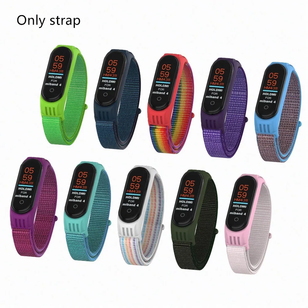 Нейлоновый браслет для Xiaomi mi band 4, 3, ремешок mi band 4, спортивный браслет, дышащие ремешки для часов xiao mi band 3, 4, браслет