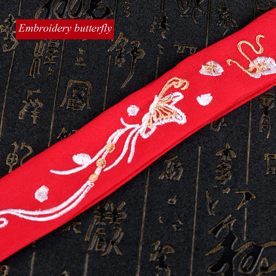 FD2-3 Китайский древний стиль, лента для волос с вышивкой, Hanfu Tassel, лента для волос, шифоновая веревка для волос, традиционные аксессуары для волос - Цвет: FD2-3